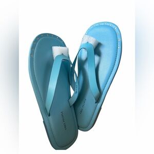 NIB Free People Sona Thong Sandal BLUE Studded Sandals Womens Size 8